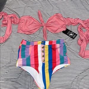 Wildfox two piece bikini. Patterned